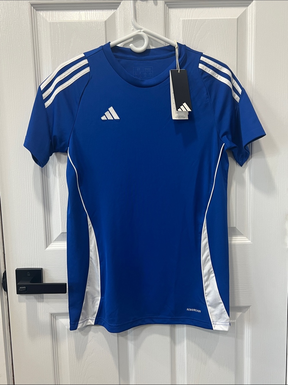 adidas Tiro 24 Women’s Soccer Jersey Royal Blue White Small Tall ST NWT
